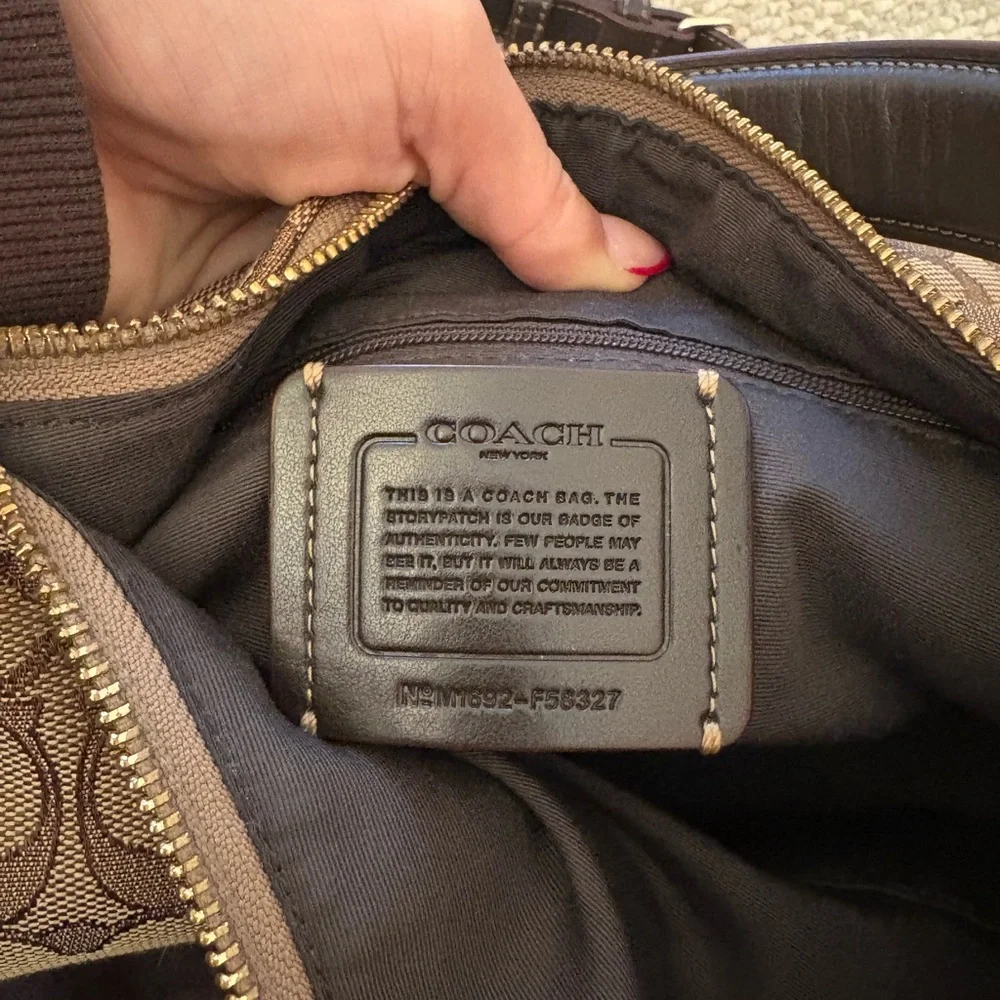 Coach Tan Signature Bag and Wallet - Picture 5 of 7